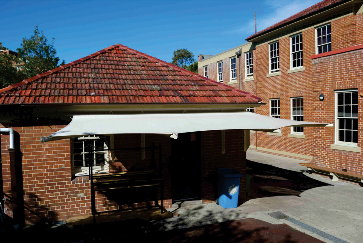 commercial awnings cantilevered