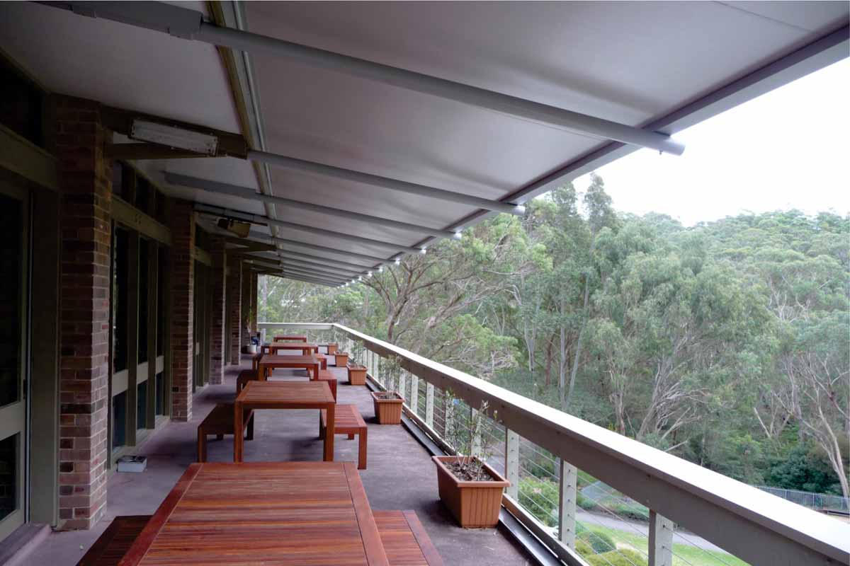 commercial awnings cantilevered