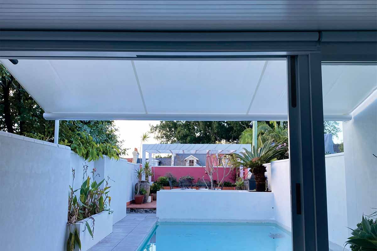 retracting awnings no posts no frame