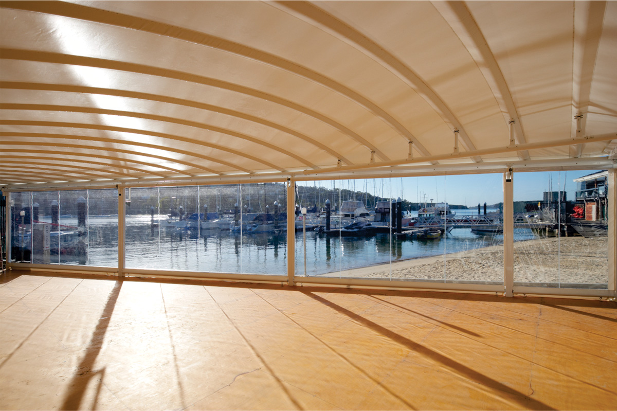 outdoor room batten awnings