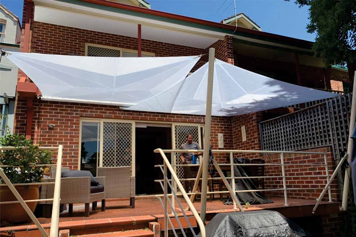 retracting sails multiple overlapping